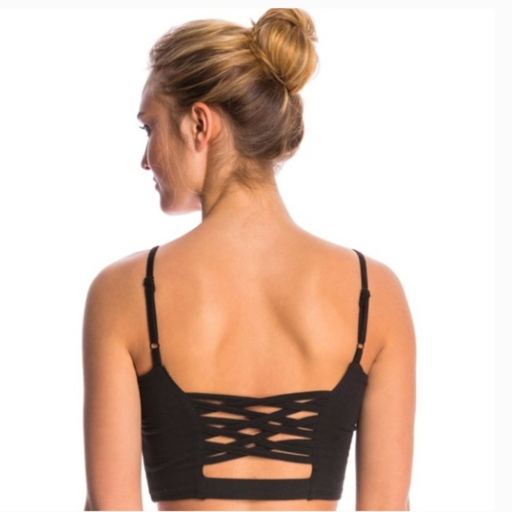 SATVA Organic Bani Yoga Sport Bra - Black - Sz XS